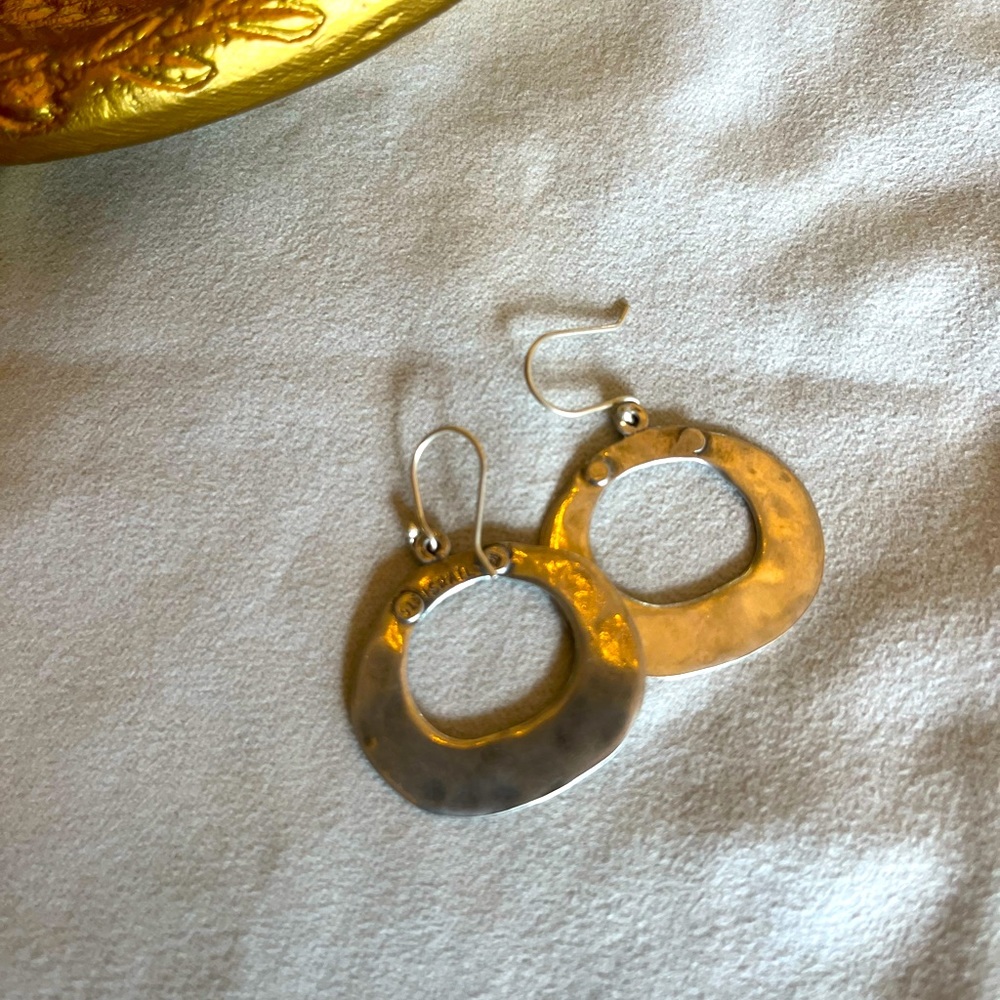 Silpada hammered hoop earrings